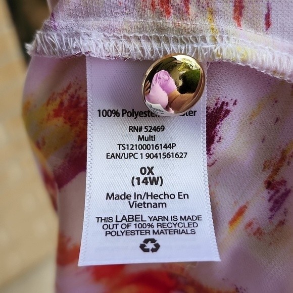 Terra & Sky plus size tunic brightly colored long sleeve blouse - Picture 9 of 12